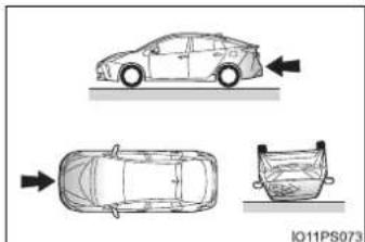 TOYOTA Prius (2021) - ■Types of collisions that may not deploy the SRS airbags (SRS side and curtain shield airbags) - 2