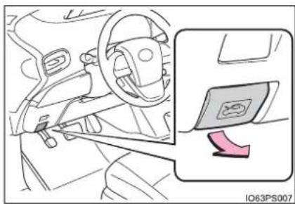 TOYOTA Prius (2021) - Release the lock from the inside of the vehicle to open the hood. - 1