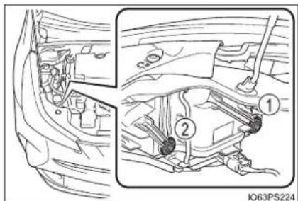 Technical diagram of a car's internal components with numbered parts, likely for assembly or maintenance reference.