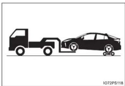 TOYOTA Prius (2021) - Towing with a wheel-lift type truck - 2