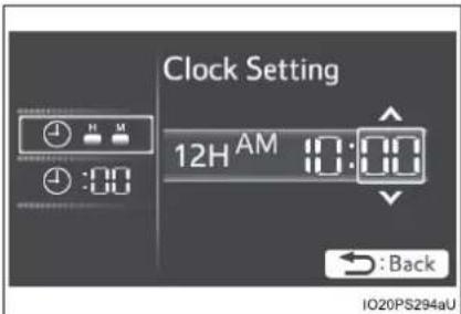 Clock Setting 12H AM 10:00 Back IO20PS294aU