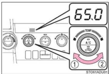 65.0 TEMP A/C ① ② STO61ADU01