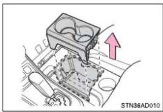 TOYOTA Sequoia (2021) - ■Removing the cup holder (front) - 1