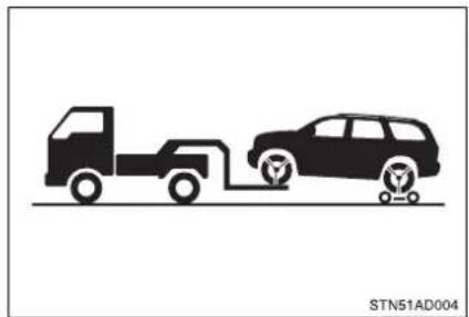 TOYOTA Sequoia (2021) - Towing with a wheel-lift type truck - 1