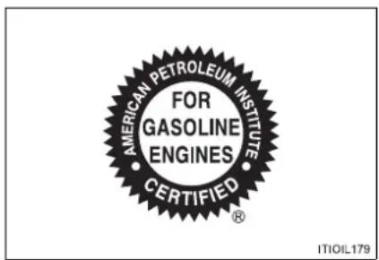 AMERICAN PETROLEUM INSTITUTE FOR GASOLINE ENGINES CERTIFIED® ITIOIL179
