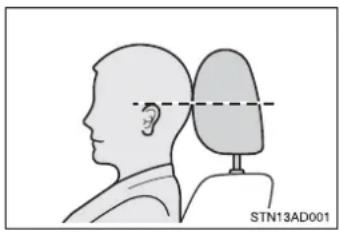 TOYOTA Sequoia (2021) - ■ Adjusting the height of the head restraints (front and second outer seats) - 1