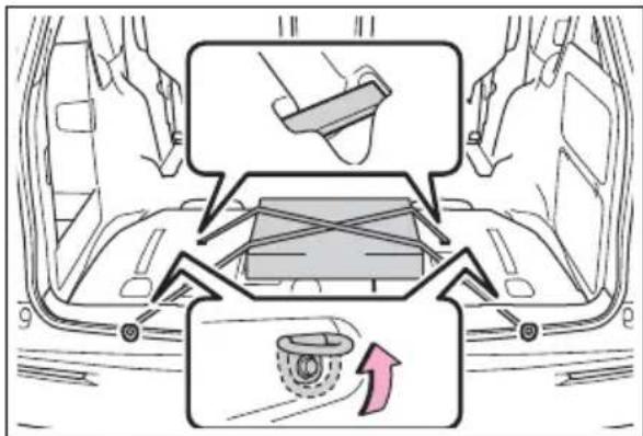 Diagram illustrating car seatbelt and steering wheel assembly with labeled parts and directional arrows