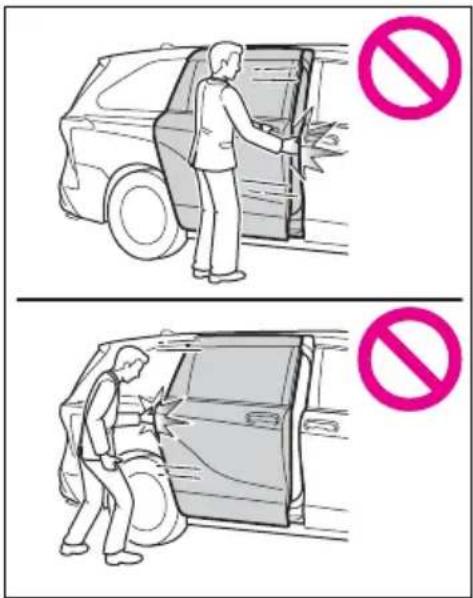 Diagram showing two scenarios of a person removing a vehicle, with no prohibition symbols present.