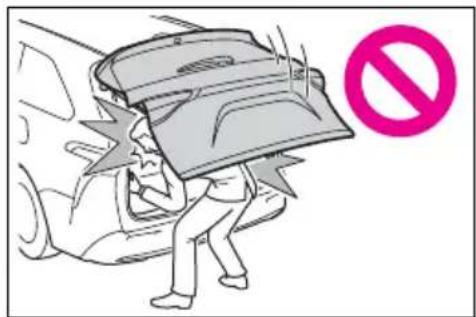 Cartoon illustration showing a person struggling to carry a heavy car with a 'no' symbol, indicating no traffic violation.