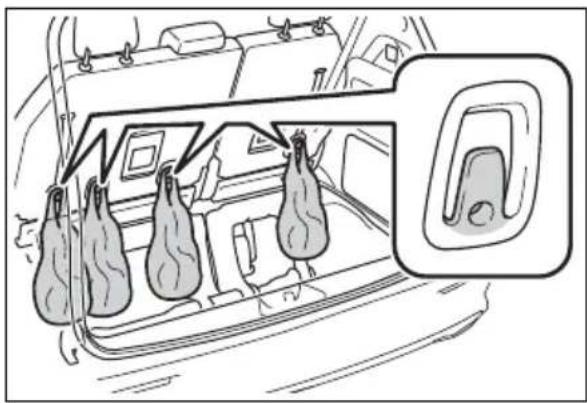 TOYOTA Sienna Hybrid (2021) - Grocery bag hooks - 2