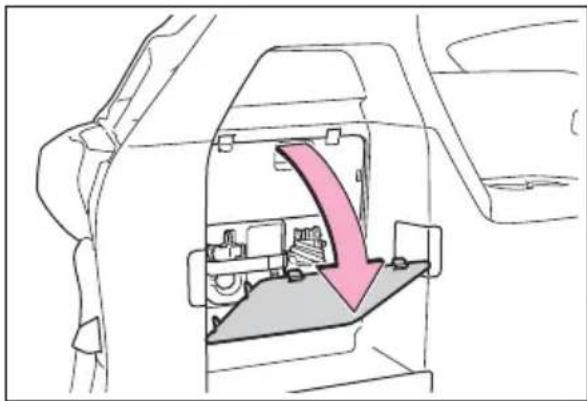 TOYOTA Sienna Hybrid (2021) - Opening the fuel filler door - 1
