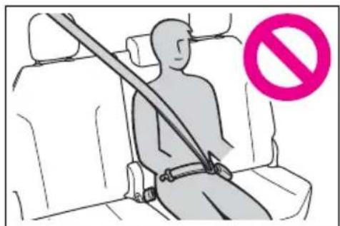 TOYOTA Sienna Hybrid (2021) - ■When using the third center seat belt - 1