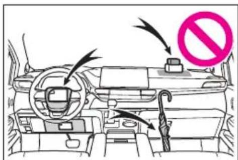 Diagram of a car interior showing steering wheel, dashboard, and seat with no stop sign indicated