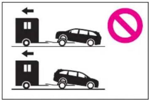 Diagram showing two parking lot scenarios with a car and a no-smoking sign, indicating parking restriction or no change.