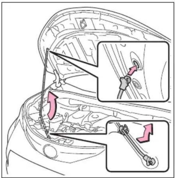 Technical diagram showing mechanical assembly with labeled parts and directional arrows indicating motion or movement