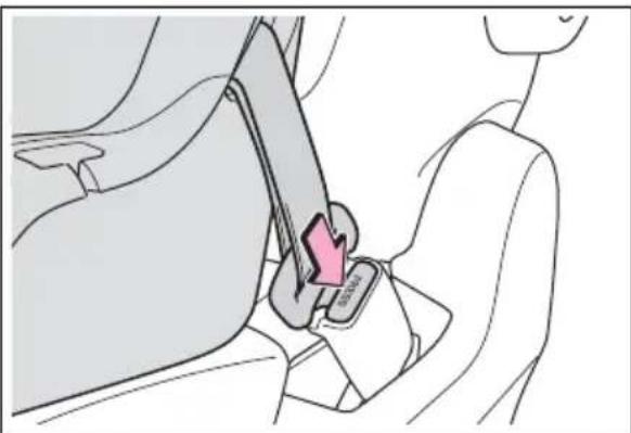 TOYOTA Sienna Hybrid (2021) - ■Removing a child restraint system installed with a seat belt - 1