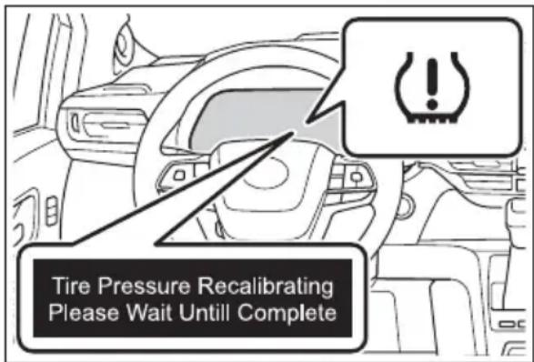 Tire Pressure Recalibrating Please Wait Until Complete
