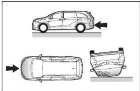 TOYOTA Sienna Hybrid (2021) - ■Types of collisions that may not deploy the SRS airbags (SRS side and curtain shield airbags) - 2