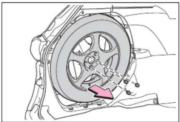 TOYOTA Sienna Hybrid (2021) - Taking out the spare tire - 3