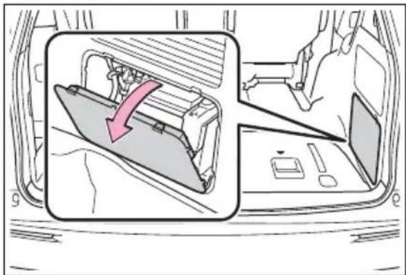 TOYOTA Sienna Hybrid (2021) - Removing the 12-volt battery cover - 1