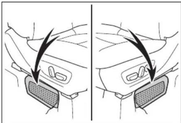 TOYOTA Sienna Hybrid (2021) - Hybrid battery (traction battery) air intake vents - 1
