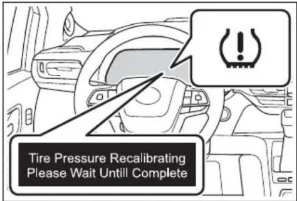 Tire Pressure Recalibrating Please Wait Until Complete