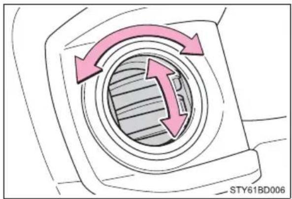 TOYOTA Tacoma (2021) - ■ Adjusting the position and opening and closing the air outlets - 1