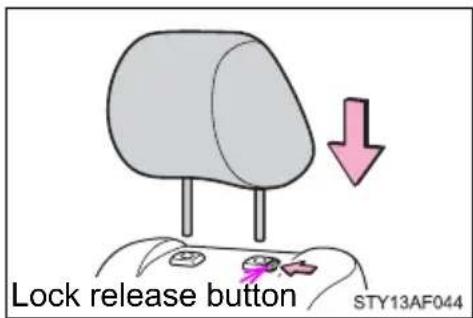 Lock release button STY13AF044