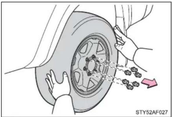 TOYOTA Tacoma (2021) - Replacing a flat tire - 6