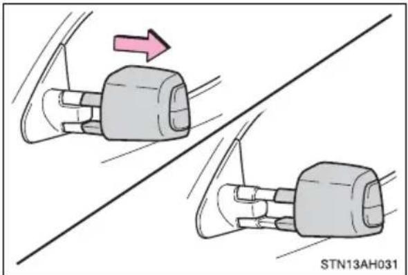 TOYOTA Tundra (2021) - Extending the mirrors (if equipped) - 1