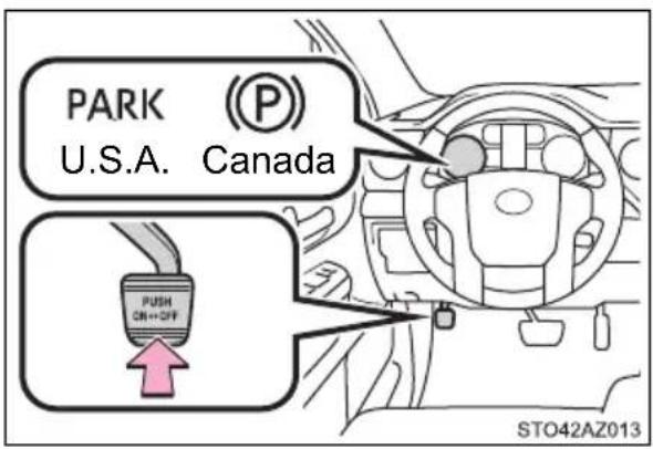 PARK (P) U.S.A. Canada PUSH ON+OFF STO42AZ013