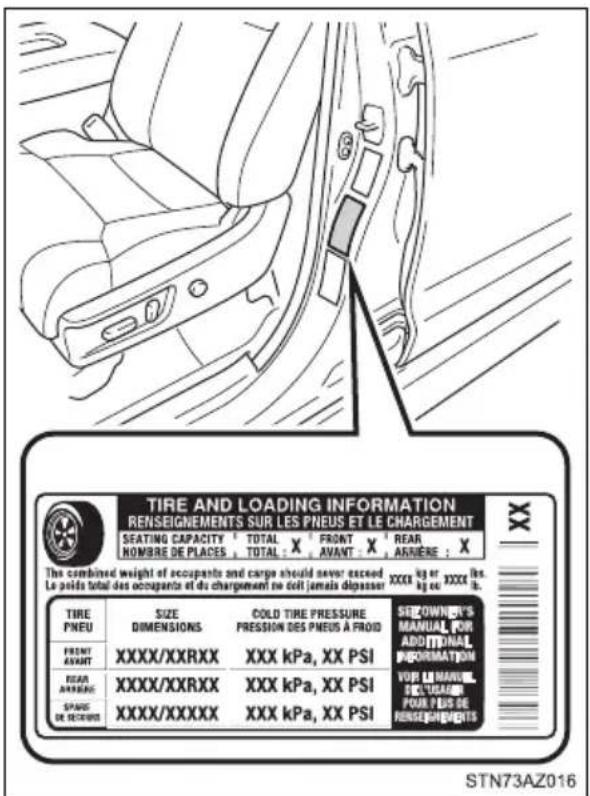 TIRE AND LOADING INFORMATION RENSEIGNEMENTS SUR LES PNEUS ET LE CHARGEMENT SEATING CAPACITY TOTAL FRONT REAR NOMBRE DE PLACES TOTAL AVANT AKNIÈRE X This combined weight of occupants and cargo should never exceed Le poids total des occupants et de chargement ne ceit jamais dispasser XXXX kg or XXXX lbs. TIRE PNEU SIZE DIMENSIONS COLD TIRE PRESSURE PRESSION DES PNEUS À FROID SEEOWN'S MANUAL FOR ADDITIONAL INFORMATION XXXX/XXRXX XXX kPa, XX PSI FOR LE MANUEL DE'UGARDI POUR PAS DE RENSEIGNEMENTS FRENT AVANT XXXX/XXRXX XXX kPa, XX PSI XXXX/XXXXX XXX kPa, XX PSI XXXX/XXXXX XXXX/XXXXX XXXX/XXXXX XXXX/XXXXX XXXX/XXXXX XXXX/XXXXX XXXX/XXXXX XXXX/XXXXX XXXX/XXXXX XXXX/XXXXX XXXX/XXXXX XXXX/XXXXX XXXX/XXXXX XXXX/XXXXX XXXX/XXXXX XXXX/XXXXX XXXX/XXXXX XXXX/XXXXX XXXX/XXXXX XXXX/XXXXX XXXX/XXXXY XXXX/XXXXY XXXX/XXXXY XXXX/XXXXY XXXX/XXXXY XXXX/XXXXY XXXX/XXXXY XXXX/XXXXY XXXX/XXXXY XXXX/XXXXY XXXX/XXXXY XXXX/XXXXY XXXX/XXXXY XXXX/XXXXY XXXX/XXXXY XXXX/XXXXY XXXX/XXXXY XXXX/XXXXY XXXX/XXXXY XXXX/XXXXY XXXX/XXXXYG XXXX/XXXXYG XXXX/XXXXYG XXXX/XXXXYG XXXX/XXXXYG XXXX/XXXXYG