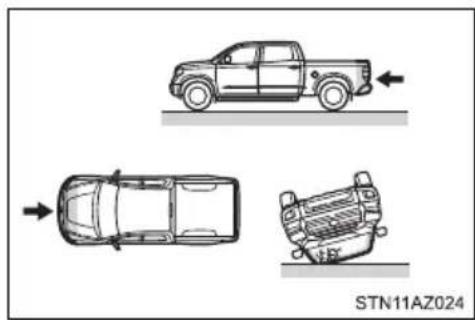 TOYOTA Tundra (2021) - ■Types of collisions that may not deploy the SRS airbags (SRS side and curtain shield airbags) - 2