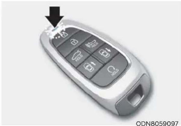 HYUNDAI Sonata (2021) - While Remote Smart Parking Assist system is on, Smart key / Hazard lamp status is displayed - 1