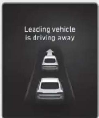 Leading vehicle is driving away