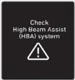 Check High Beam Assist (HBA) system