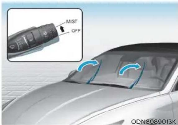 HYUNDAI Sonata (2021) - Front windshield wiper service positions - 1