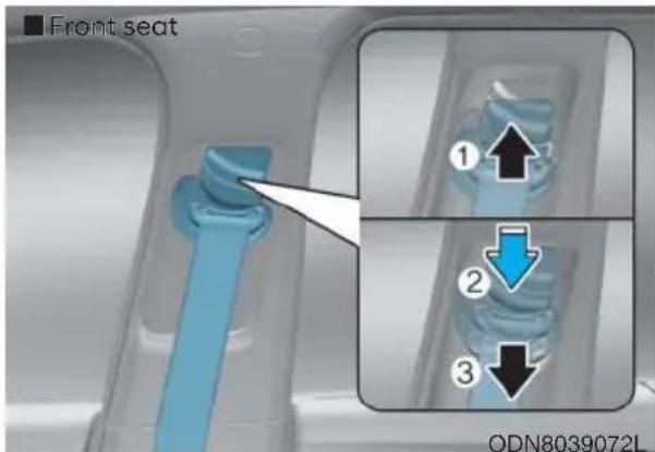 Front seat ① ② ③ ODN8039072L