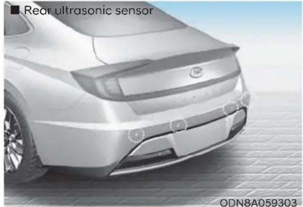 ■ Rear ultrasonic sensor ODN8A059303