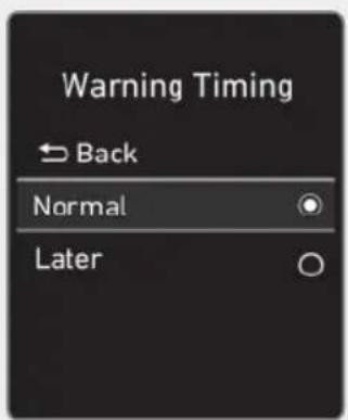 Warning Timing Back Normal Later
