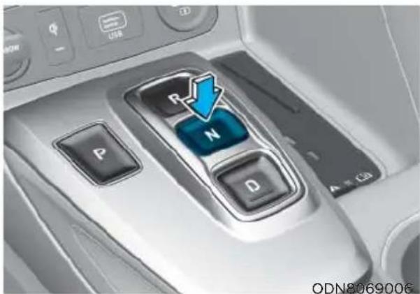 HYUNDAI Sonata (2021) - To stay in N (Neutral) when vehicle is OFF (button type) - 1