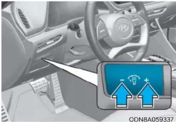 HYUNDAI Sonata (2021) - Adjusting instrument cluster illumination - 1