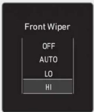 Front Wiper OFF AUTO LO HI