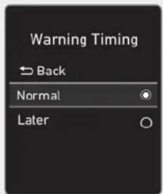 Warning Timing Back Normal Later