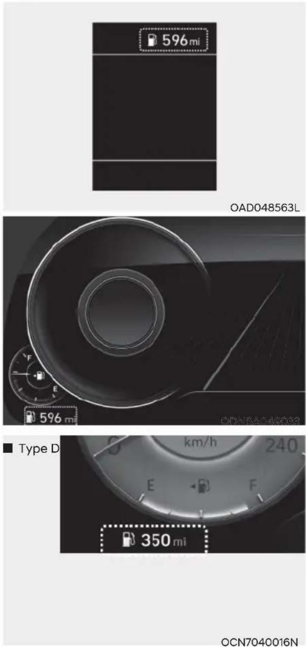 596mi OAD048563L 596mi Type D km/h 240 E F 350mi OCN7040016N