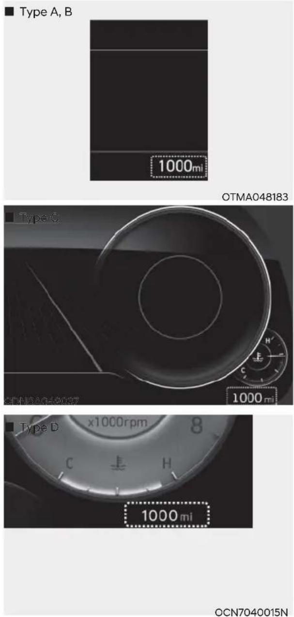 Type A, B 1000mi OTMA048183 Type C. SFNBAQ-9007 1000mi Type D x1000rpm 8 C H 1000mi OCN7040015N