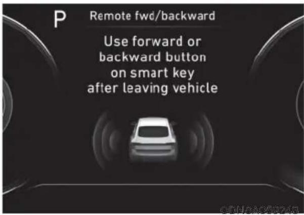 P Remote fwd/backward Use forward or backward button on smart key after leaving vehicle