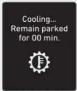 Cooling... Remain parked for 00 min.