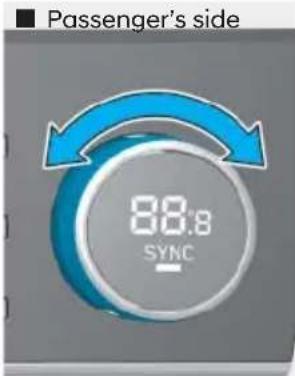 ■ Passenger's side 88:8 SYNC