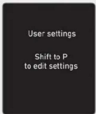User settings Shift to P to edit settings